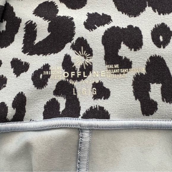 Aerie OFFLINE Real Me High Waist Twist Legging Leopard Print - Picture 5 of 10